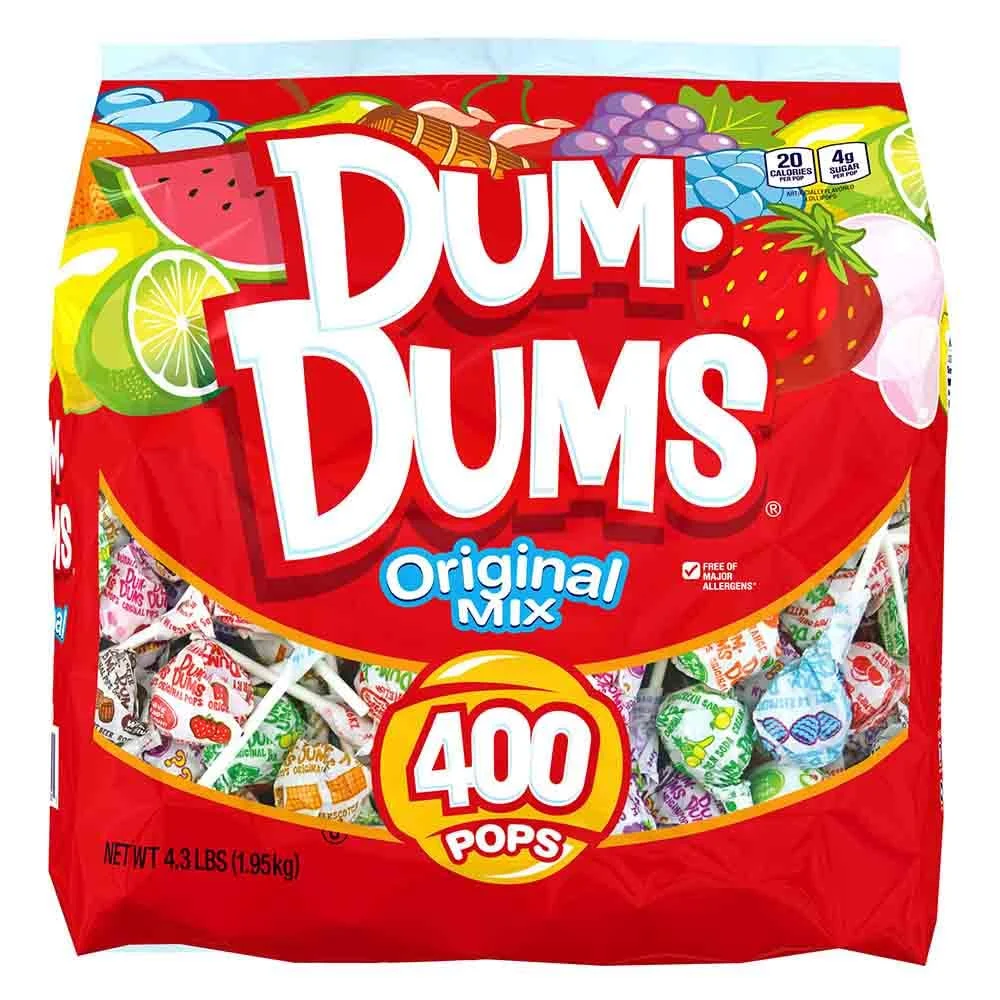 Dum Dums Original Pops, 400-Count Bag