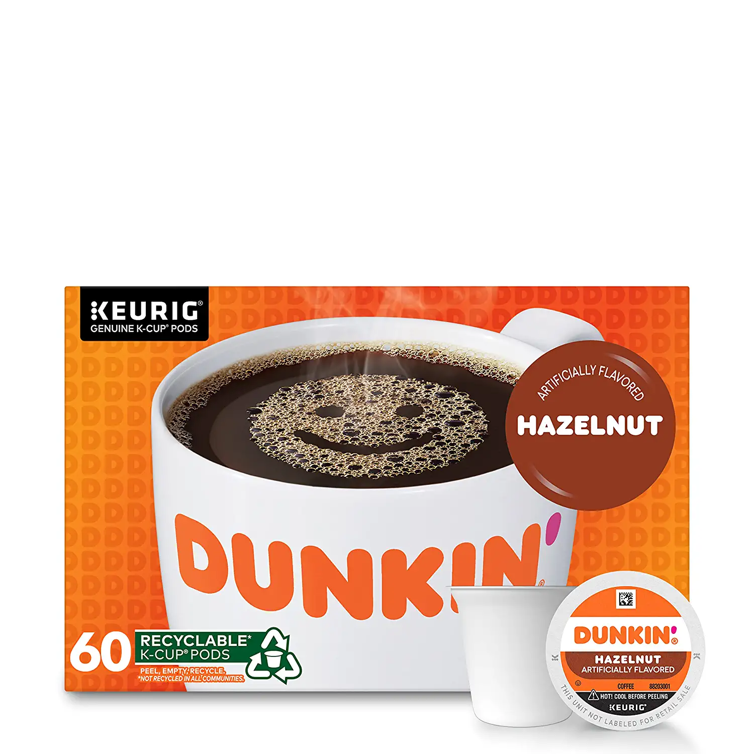 Dunkin’ Hazelnut Flavored Coffee 60 Keurig K-Cup Pods
