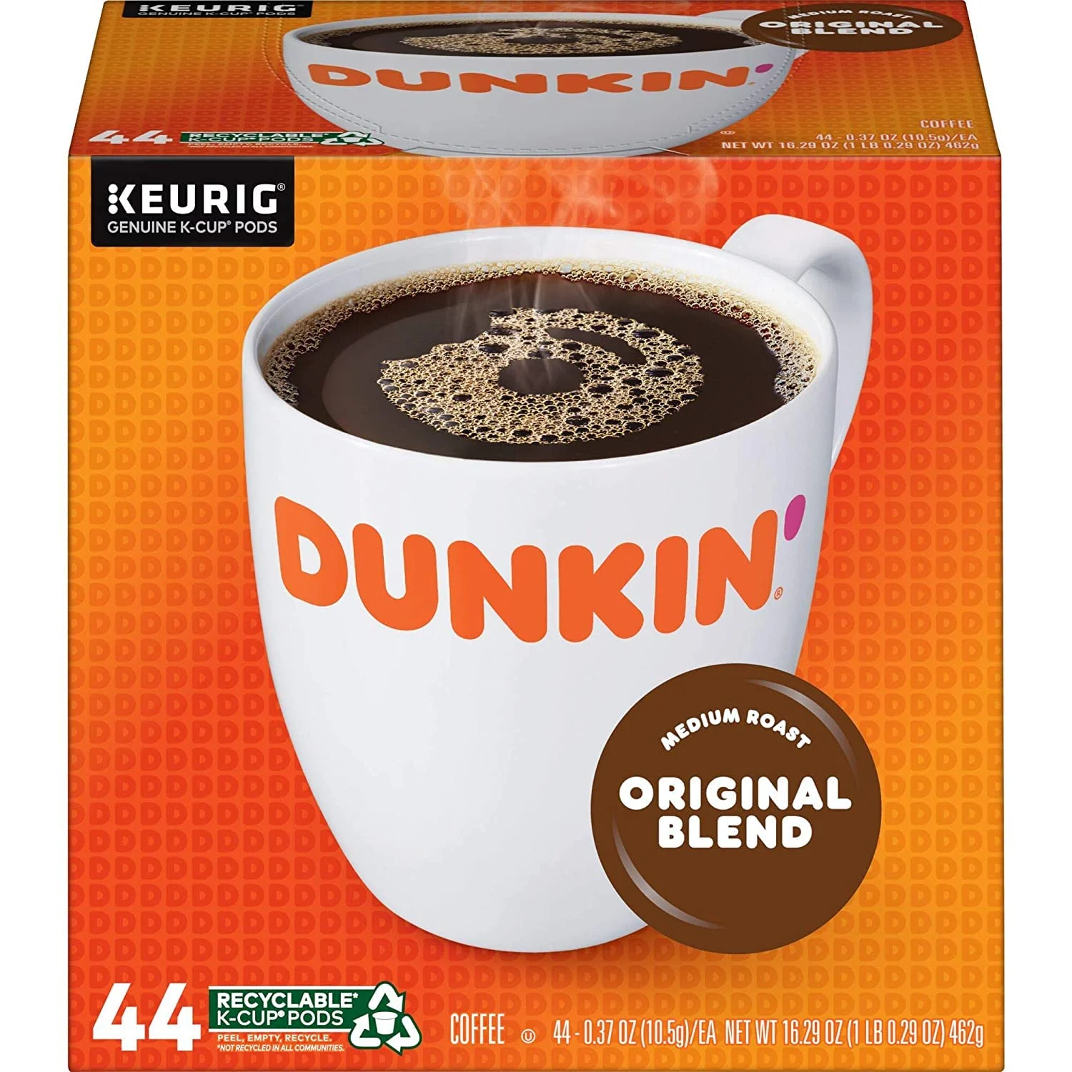Dunkin’ Original Blend Medium Roast Coffee 44 Keurig K-Cup Pods