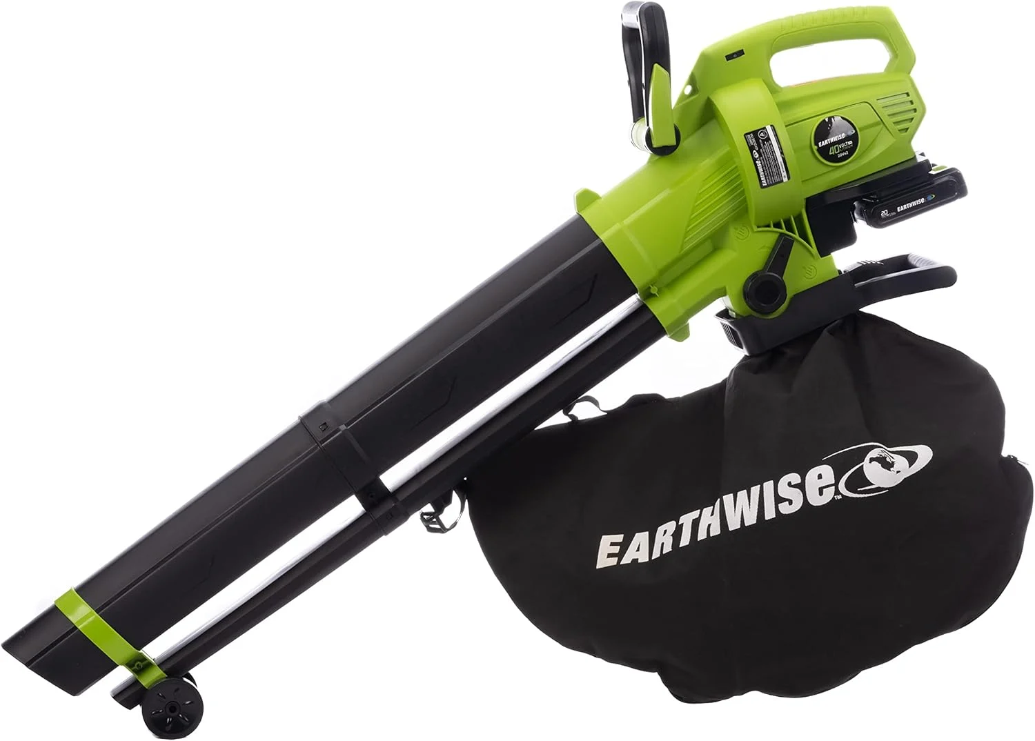 Earthwise Power Tools by ALM LBVM2202 2×20-Volt Cordless Leaf Blower, Leave Vacuum, Leaf Mulcher, 2 Batteries and Charger Included