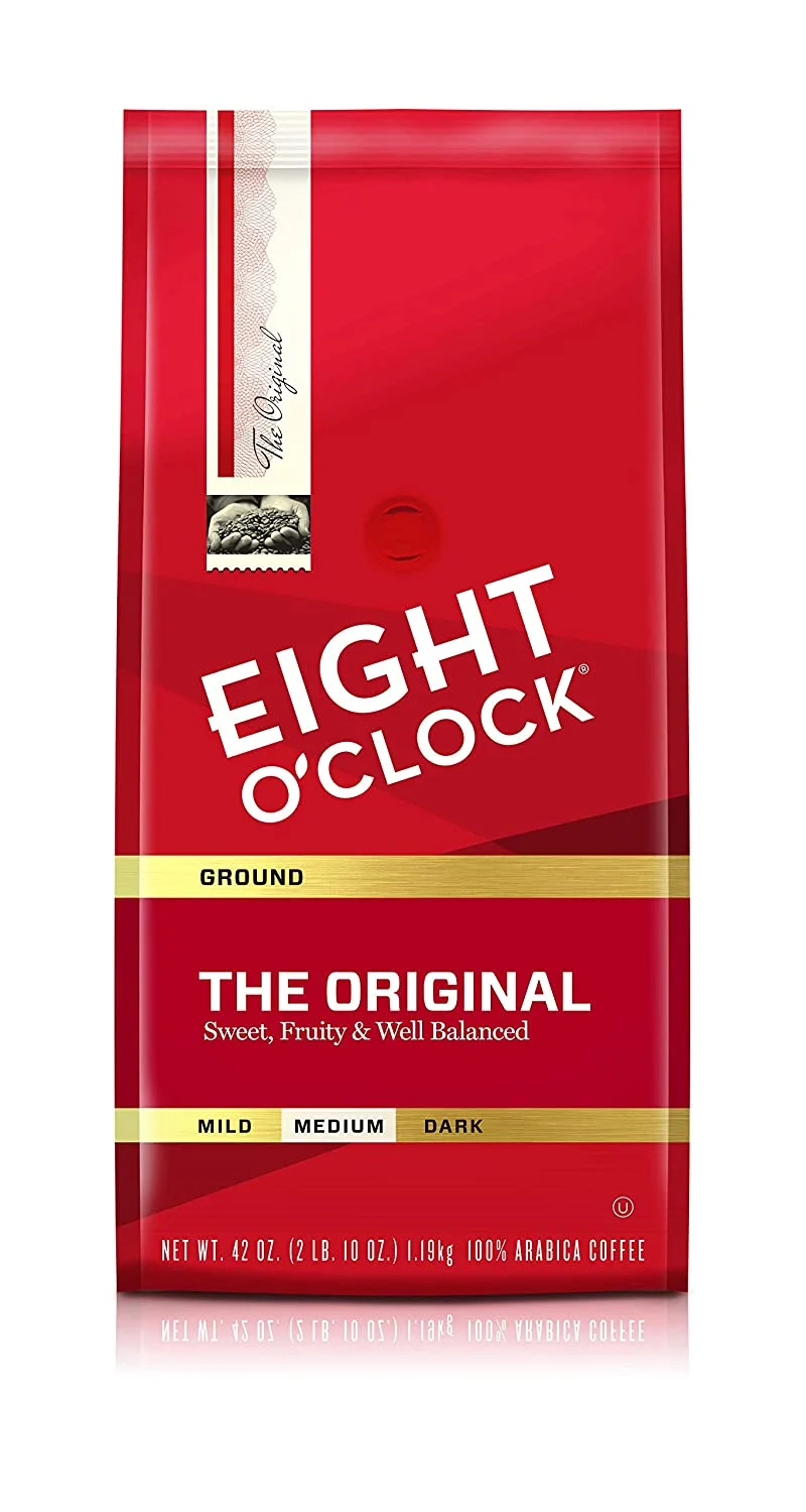 Eight O’Clock Coffee The Original Medium Roast Ground Coffee 42 Ounce (Pack of 1), 100% Arabica, Kosher Certified