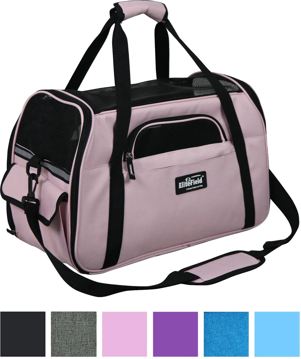 EliteField Soft-Sided Airline-Approved Pet Carrier Bag, Pink
