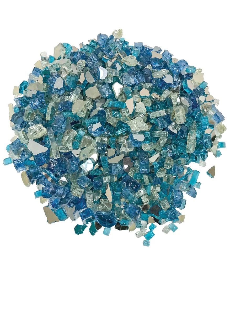Enhance A Fire 0.25" 5 Lb. Calypso Reflective Premium Mixed Fire Glass for Gas Fireplace, Electric Fireplace and Outdoor Gas Firepit
