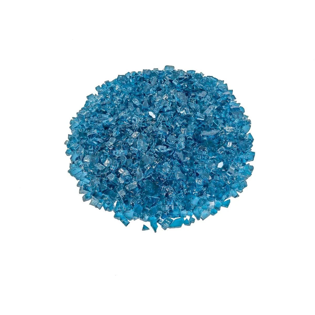 Enhance A Fire 0.25" 5 Lb. Celestite Blue Non-Reflective Crushed Tempered Fire Glass for Gas Fireplace, Electric Fireplace and Outdoor Gas Firepit