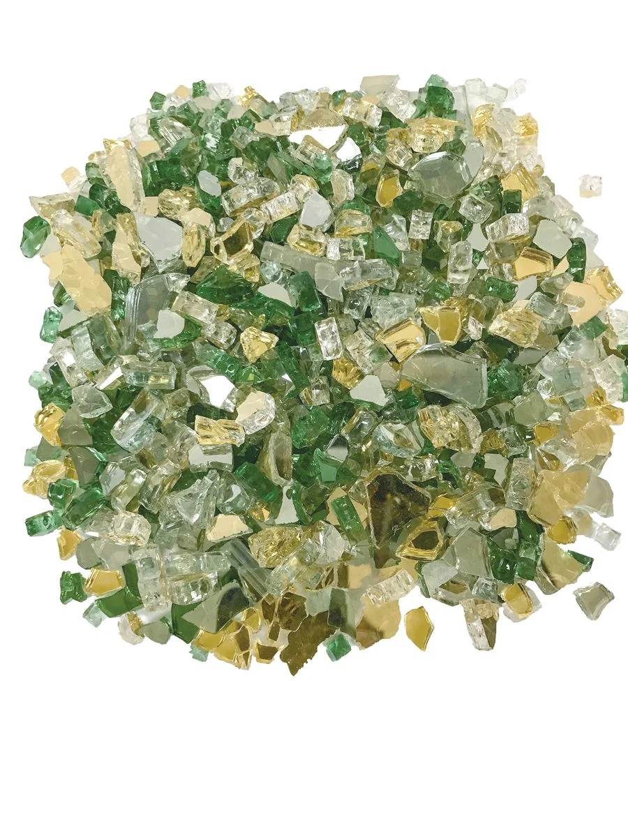 Enhance A Fire 0.25" 5 Lb. Cool Jazz Reflective Premium Mixed Fire Glass for Gas Fireplace, Electric Fireplace and Outdoor Gas Firepit