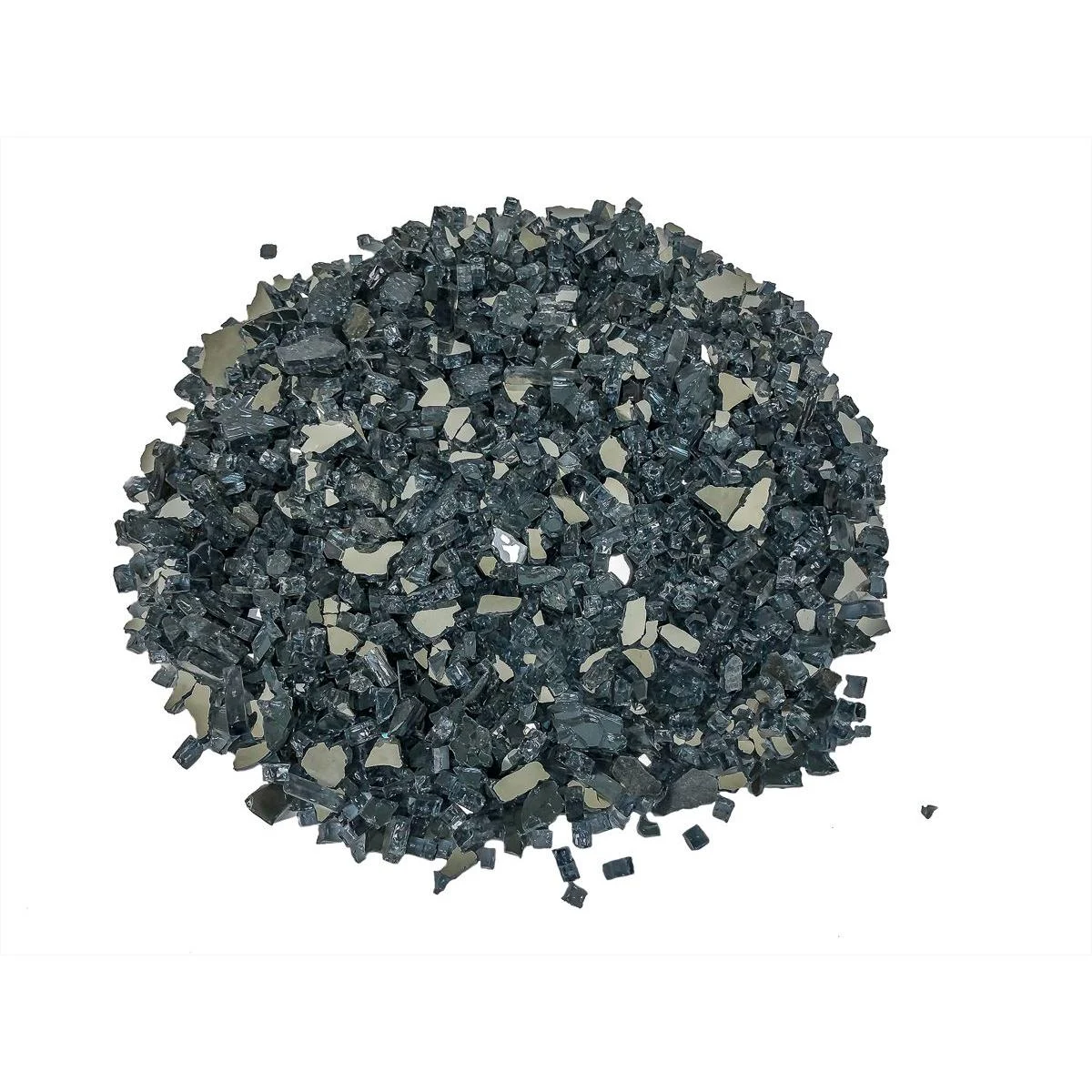 Enhance A Fire 0.25" 5 Lb. Graphite Grey Reflective Crushed Tempered Fire Glass for Gas Fireplace, Electric Fireplace and Outdoor Gas Firepit