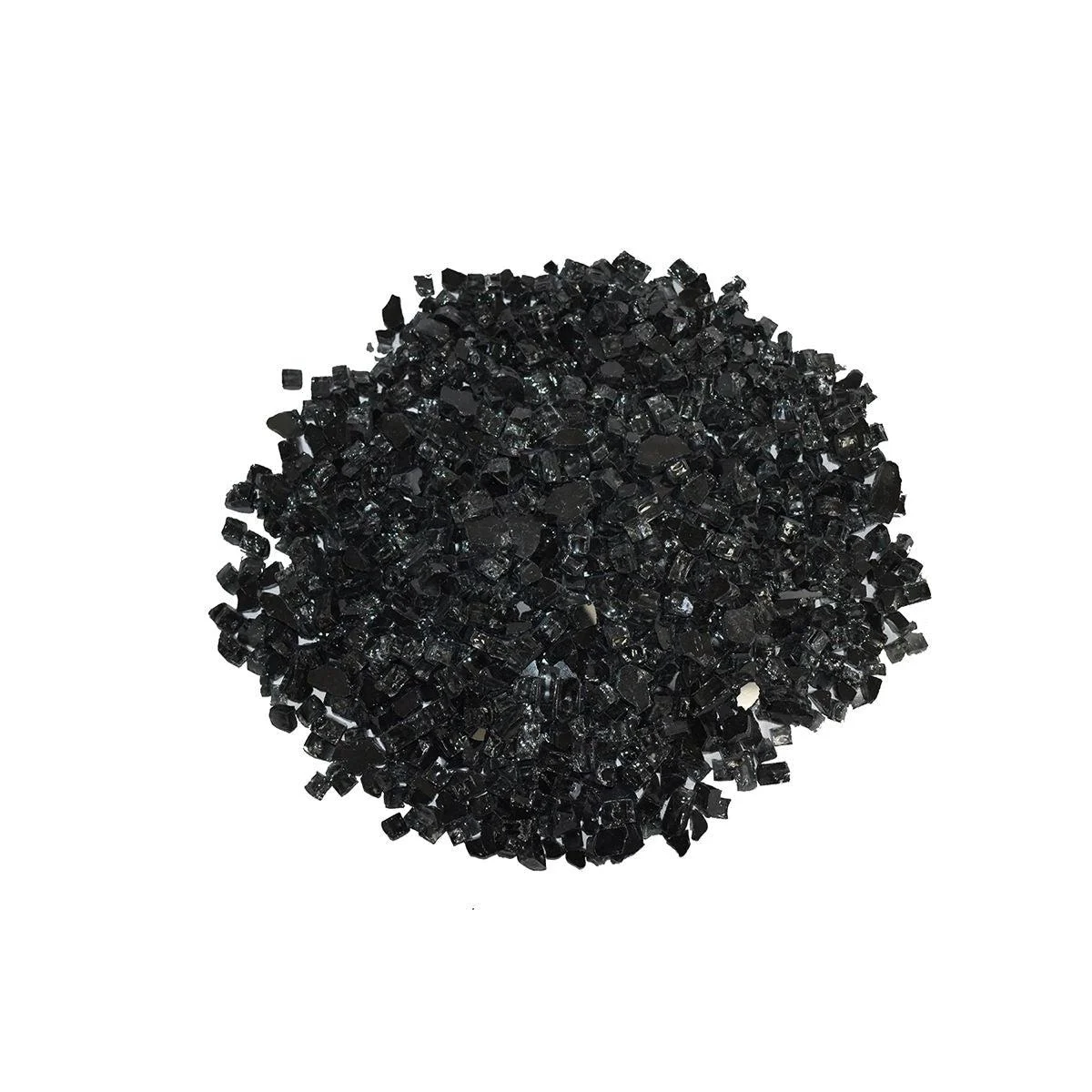 Enhance A Fire 0.25" 5 Lb. Onyx Black Non-Reflective Crushed Tempered Fire Glass for Gas Fireplace, Electric Fireplace and Outdoor Gas Firepit
