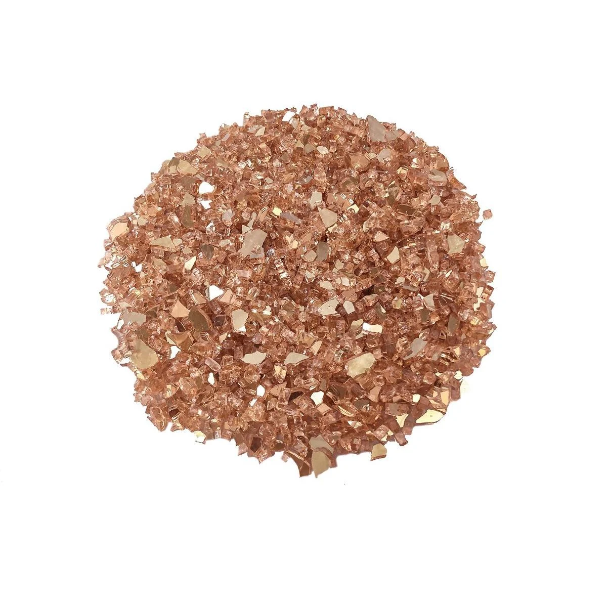 Enhance A Fire 0.25" 5 Lb. Persian Orange Reflective Crushed Tempered Fire Glass for Gas Fireplace, Electric Fireplace and Outdoor Gas Firepit