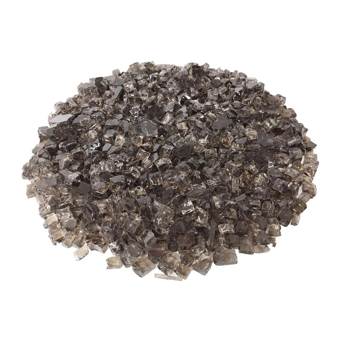 Enhance A Fire 0.25" 5 Lb. Smokey Gem Non-Reflective Crushed Tempered Fire Glass for Gas Fireplace, Electric Fireplace and Outdoor Gas Firepit