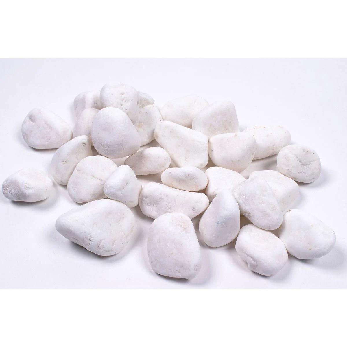 Enhance A Fire 0.5-1.5" 5.0 Lb. White Marble Stone Set for Gas Fireplace and Log Set