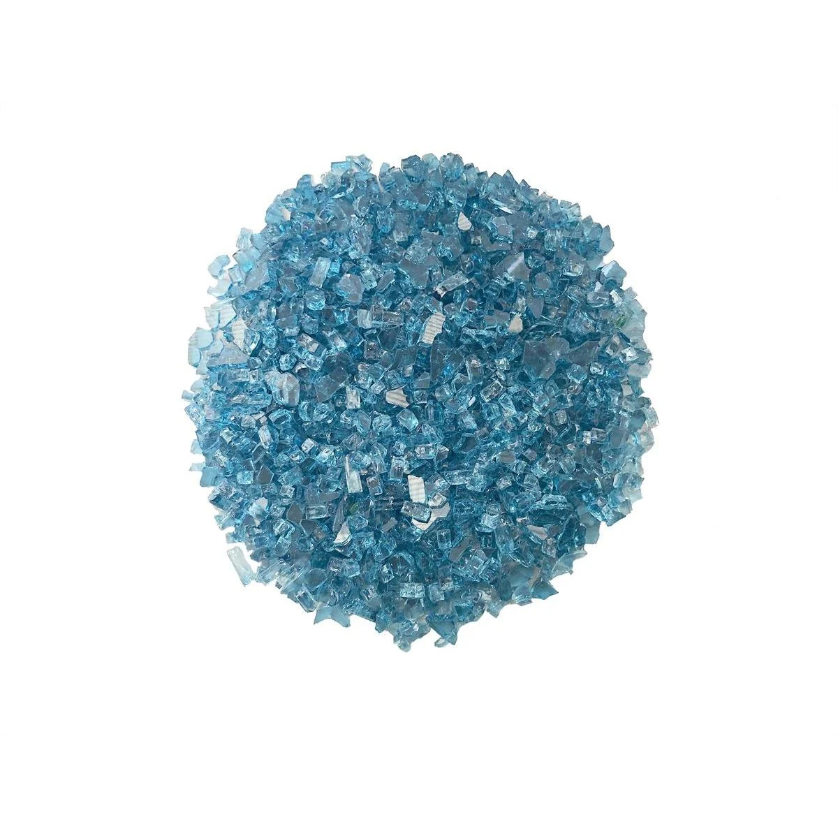 Enhance A Fire 0.5" 5 Lb. Celestite Blue Non-Reflective Crushed Tempered Fire Glass for Gas Fireplace, Electric Fireplace and Outdoor Gas Firepit