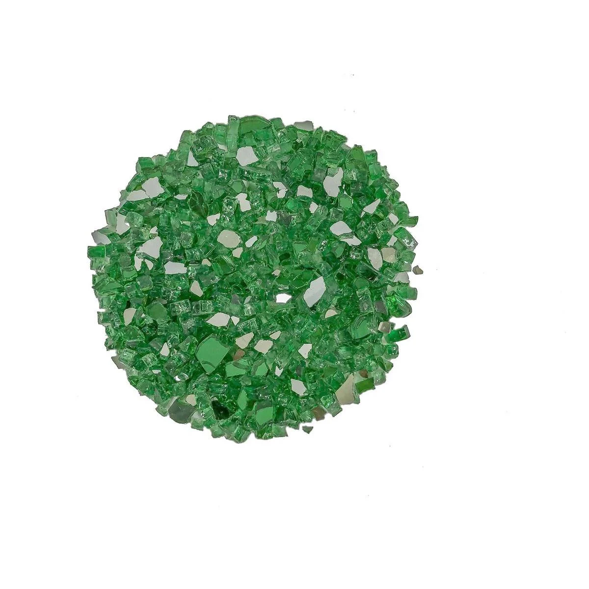 Enhance A Fire 0.5" 5 Lb. Emerald Reflective Crushed Tempered Fire Glass for Gas Fireplace, Electric Fireplace and Outdoor Gas Firepit