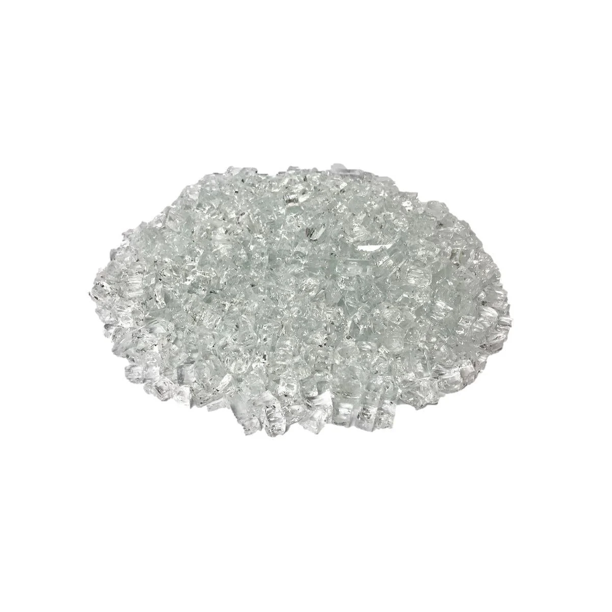 Enhance A Fire 0.5" 5 Lb. Iceberg Chips Non-Reflective Crushed Tempered Fire Glass for Gas Fireplace, Electric Fireplace and Outdoor Gas Firepit