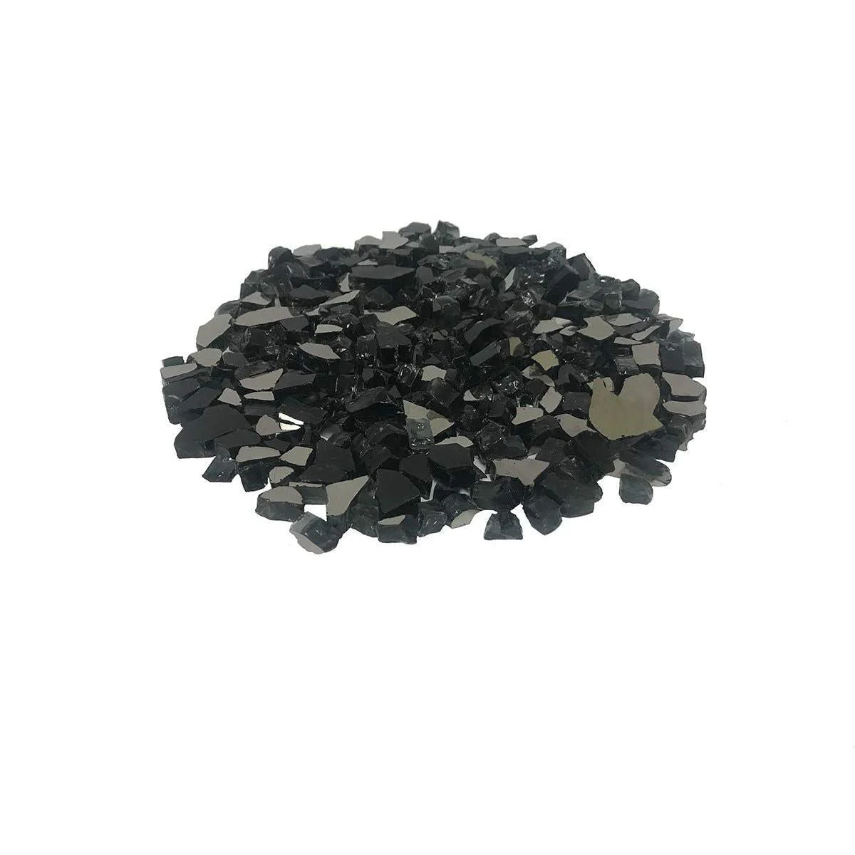 Enhance A Fire 0.5" 5 Lb. Onyx Black Reflective Crushed Tempered Fire Glass for Gas Fireplace, Electric Fireplace and Outdoor Gas Firepit