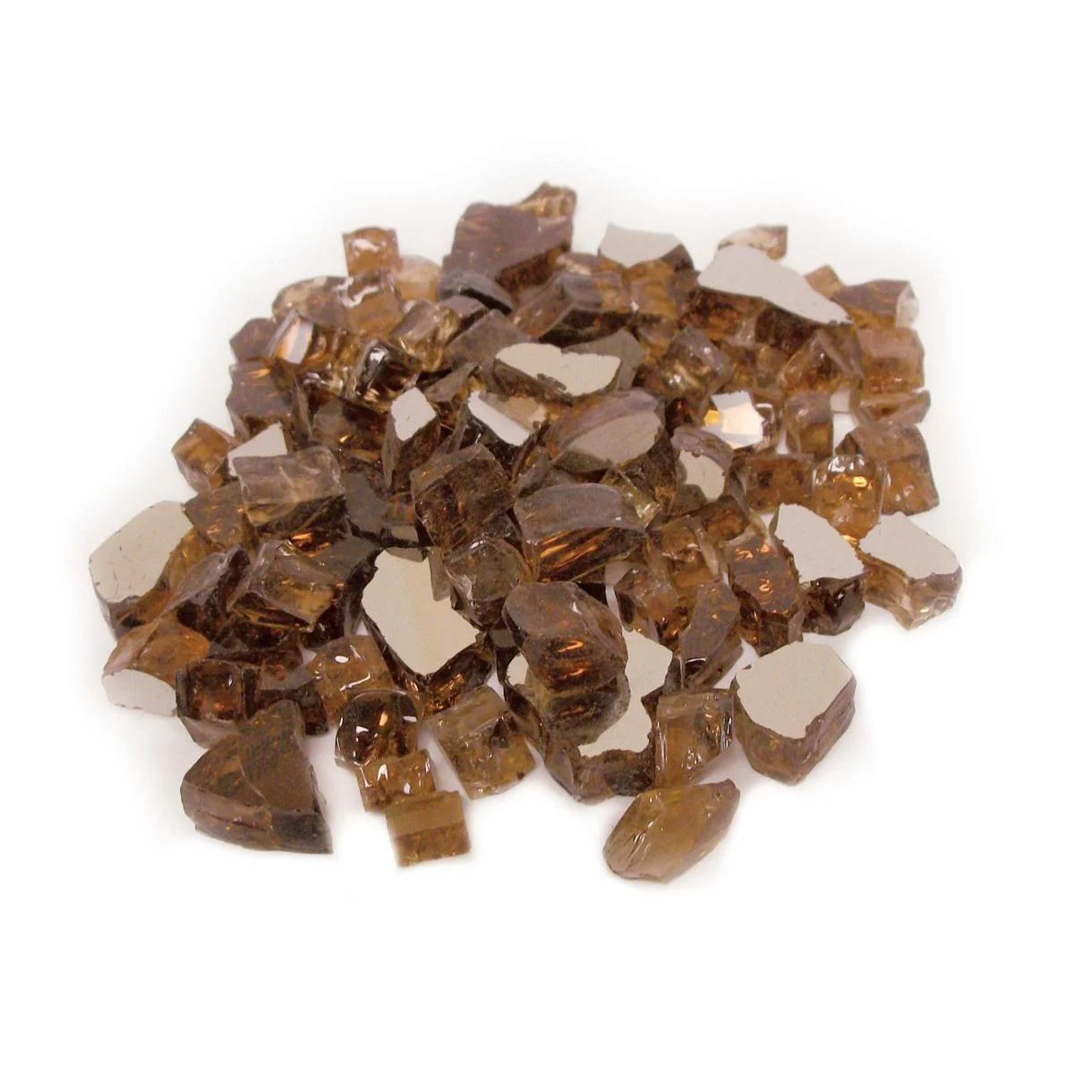 Enhance A Fire 0.5" 5 Lb. Rusty Iron Reflective Crushed Tempered Fire Glass for Gas Fireplace, Electric Fireplace and Outdoor Gas Firepit