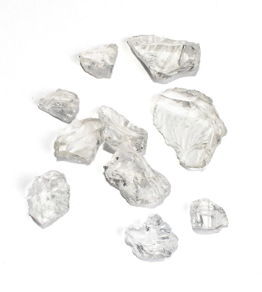 Enhance A Fire 0.75" 5 Lb. Iceberg Chips Recycled Crushed Fire Glass for Gas Fireplace, Electric Fireplace and Outdoor Gas Firepit