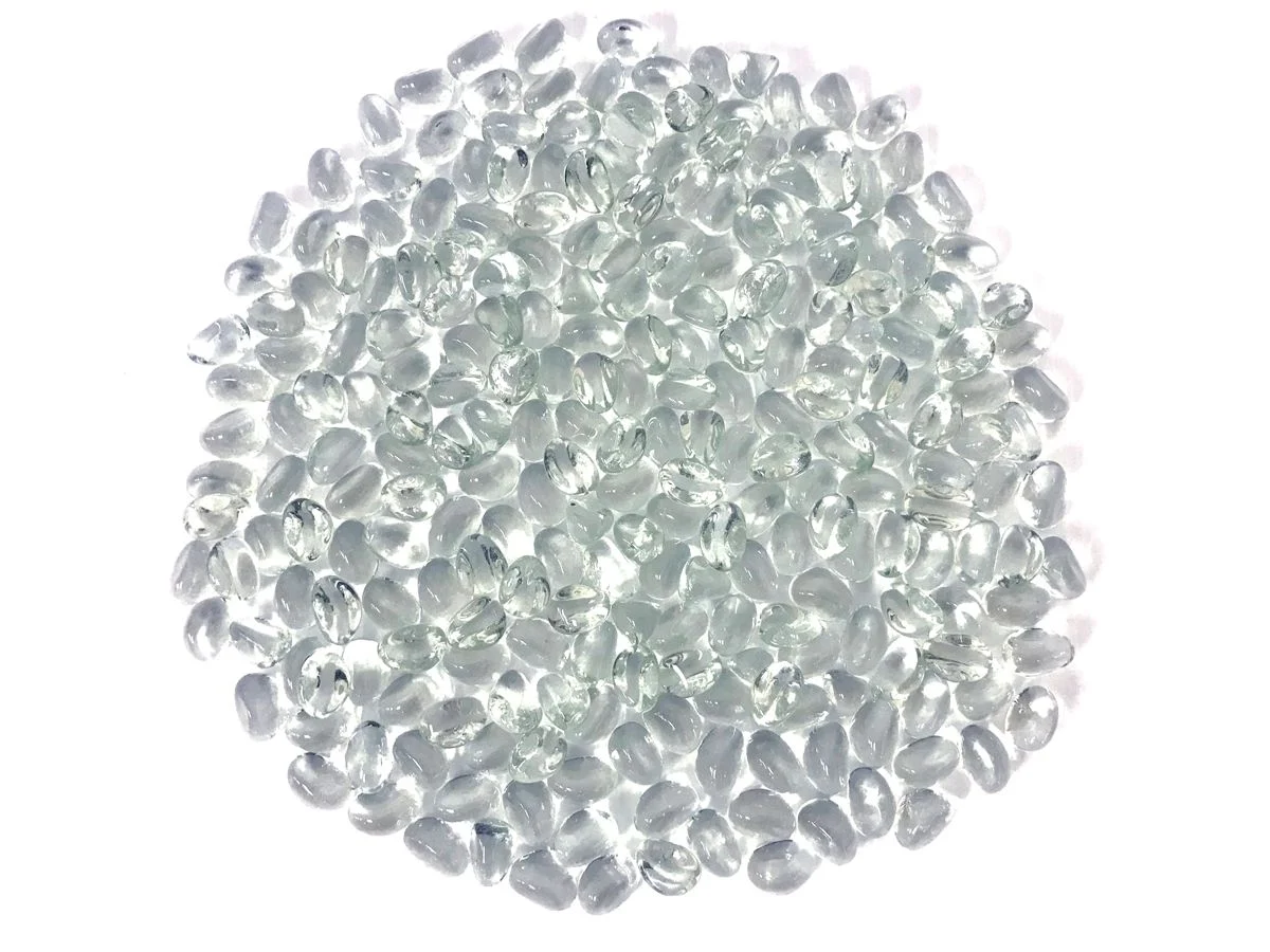Enhance A Fire 1" 5 Lb. Crystal Jelly Bean Molded Glass for Gas Fireplace, Electric Fireplace and Outdoor Gas Firepit