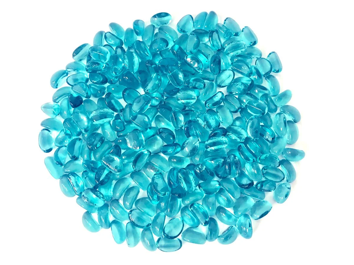 Enhance A Fire 1" 5 Lb. Madagascar Jelly Bean Molded Glass for Gas Fireplace, Electric Fireplace and Outdoor Gas Firepit