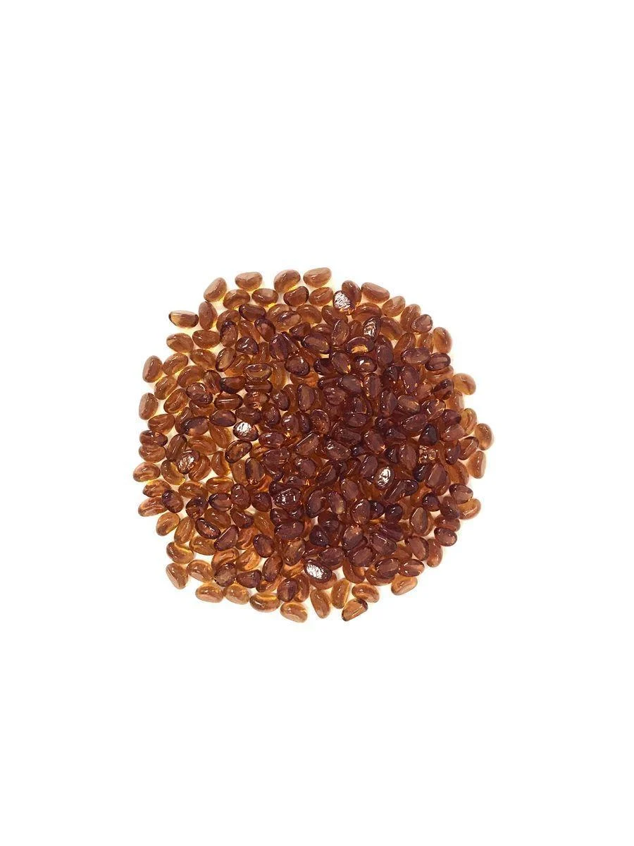 Enhance A Fire 1" 5 Lb. Persian Orange Jelly Bean Molded Glass for Gas Fireplace, Electric Fireplace and Outdoor Gas Firepit
