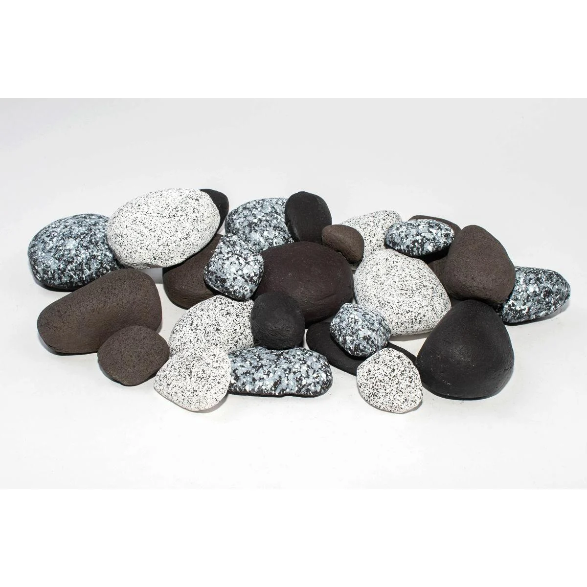 Enhance A Fire 25-Piece 1 Lb. Vermont Quarry Luxury Decorative Stone Set for Indoor Linear DV Gas Fireplace, Electric Fireplace and Outdoor Firepit