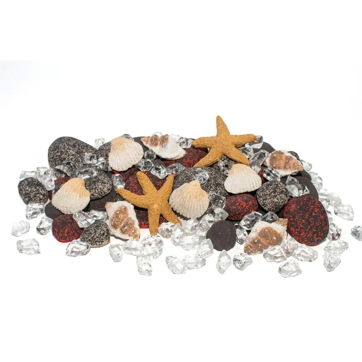 Enhance A Fire 2.13 Lb. Hidden Treasure Luxury Decorative Mixed Media Set for Gas Fireplace, Log Set and Firepit