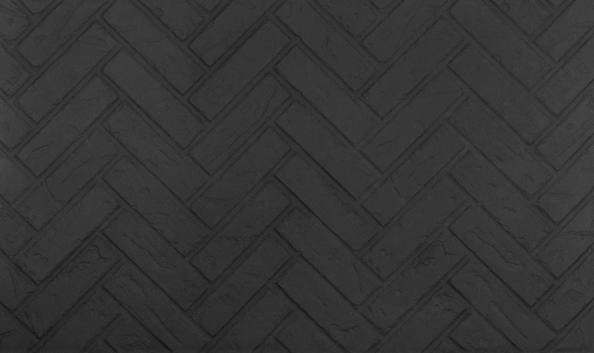 Enhance A Fire 36" x 22" 2-Piece Black Clinker Herringbone Horizontal Premium Fiber Brick Panels for Gas Fireplaces and Gas Log Conversions