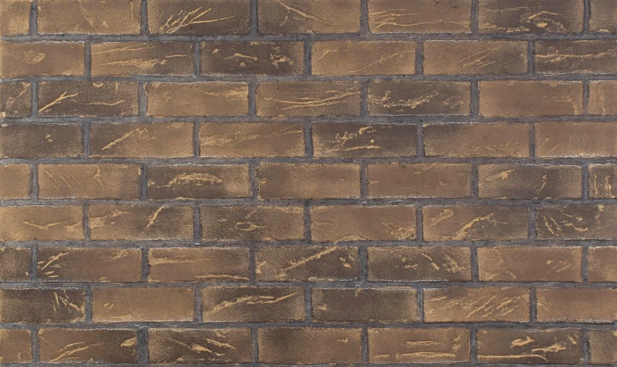 Enhance A Fire 36" x 22" 2-Piece Standard Brown Clinker Horizontal Premium Fiber Brick Panels for Gas Fireplaces and Gas Log Conversions