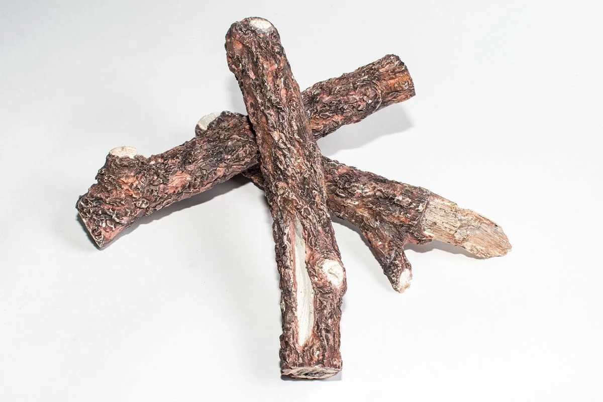 Enhance A Fire 9-11" 3-Piece Brandy Wine Bark Burncrete Twigs for Gas Fireplace, Electric Fireplace and Outdoor Gas Firepit