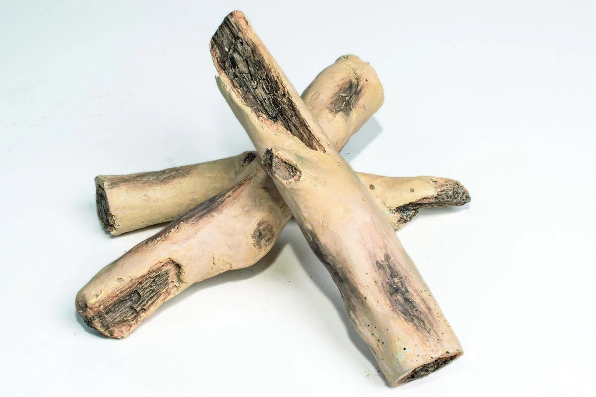 Enhance A Fire 9-11" 3-Piece Gulf Shores Driftwood Burncrete Twigs for Gas Fireplace, Electric Fireplace and Outdoor Gas Firepit