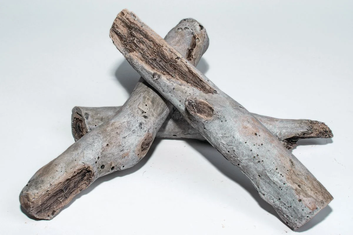 Enhance A Fire 9-11" 3-Piece Riverbed Driftwood Burncrete Twigs for Gas Fireplace, Electric Fireplace and Outdoor Gas Firepit