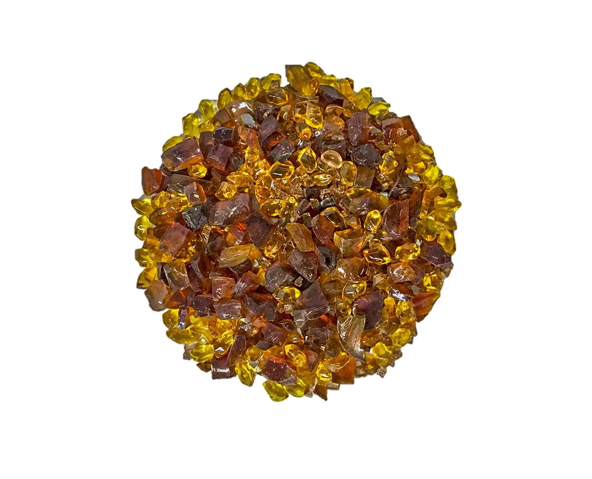 Enhance A Fire Luxury Designer 0.50-1" 5 Lb. Kentucky Bourbon Mixed Fire Glass for Gas Fireplace, Electric Fireplace and Outdoor Gas Firepit