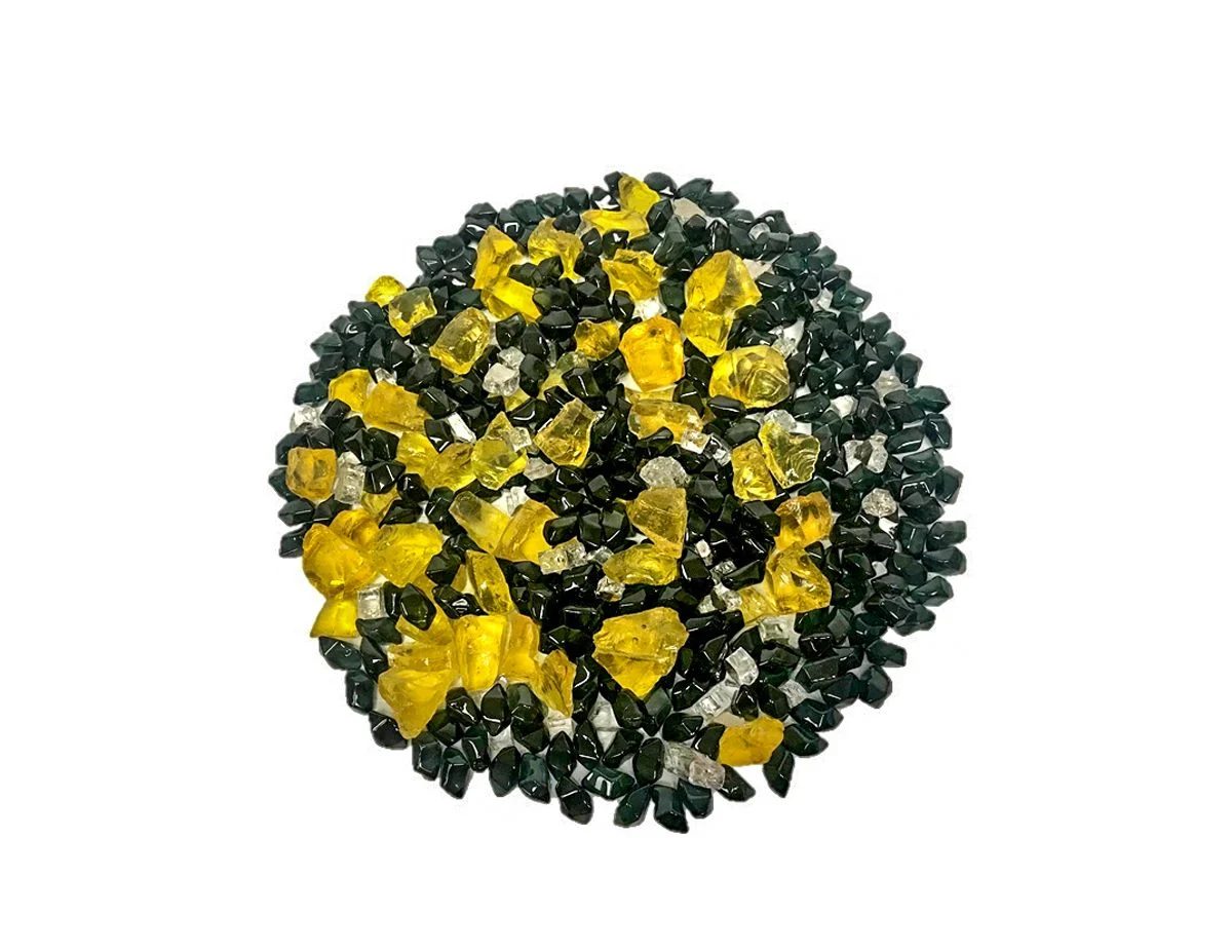 Enhance A Fire Luxury Designer 0.50-1" 5 Lb. Night Vision Mixed Fire Glass for Gas Fireplace, Electric Fireplace and Outdoor Gas Firepit