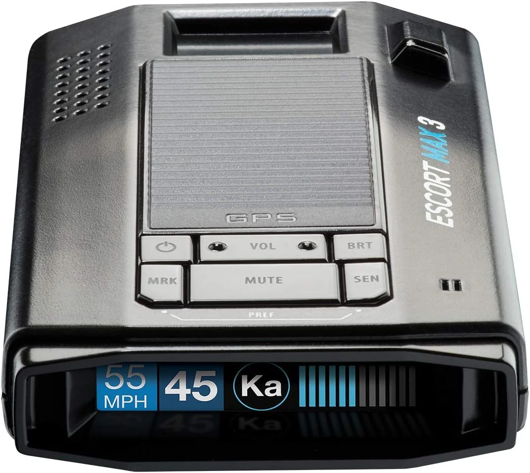 Escort MAX 3 Laser Radar Detector – Bluetooth Connectivity, Premium Range, Advanced Filtering, AutoLearn Technology, Voice Alerts, OLED Display, Apple CarPlay and Android Auto Compatible