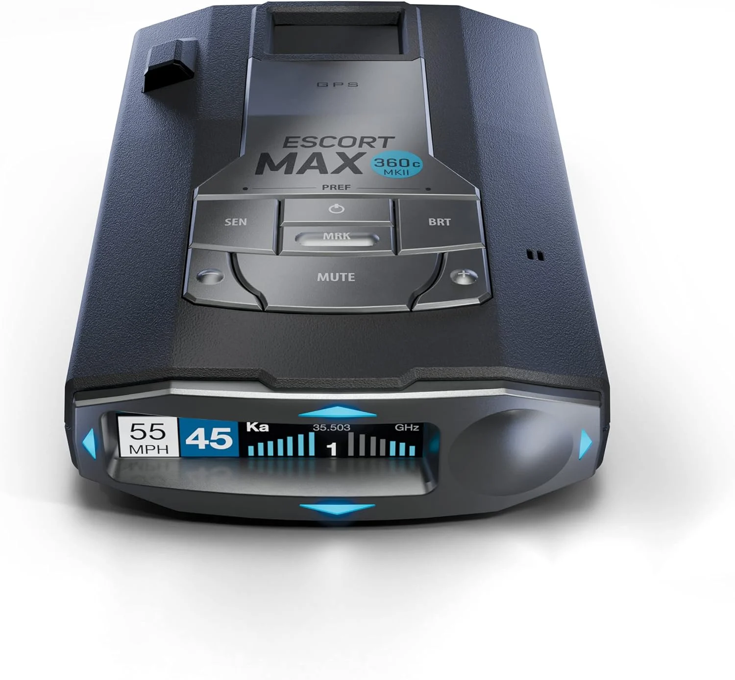 Escort MAX 360c MKII Laser Radar Detector – Dual-Band Wi-Fi and Bluetooth Enabled, 360° Directional Arrows, Exceptional Range, Shared Alerts, Apple CarPlay and Android Auto Compatible, Black