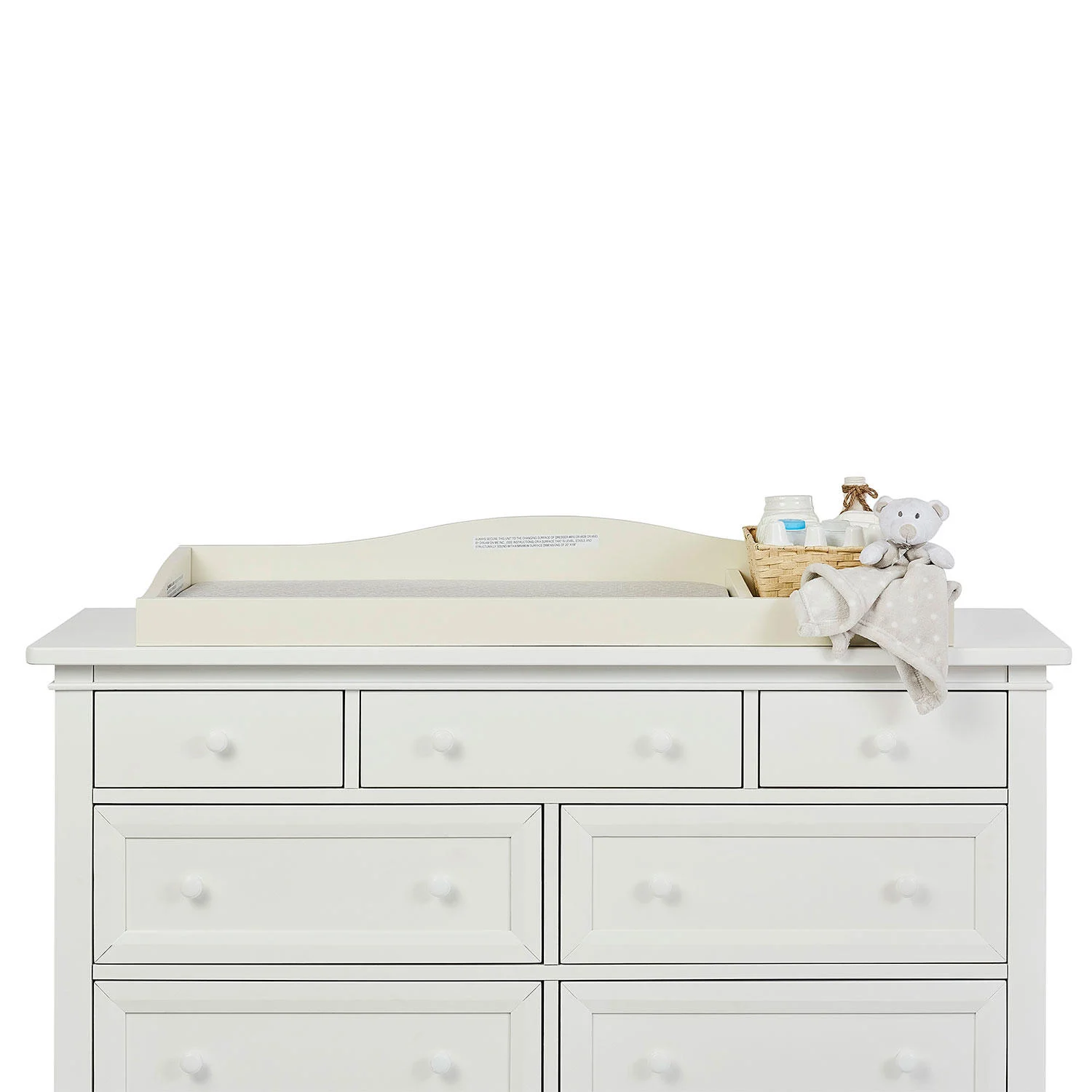 Evolur Fully Assembled Changing Tray, Ivory Lace