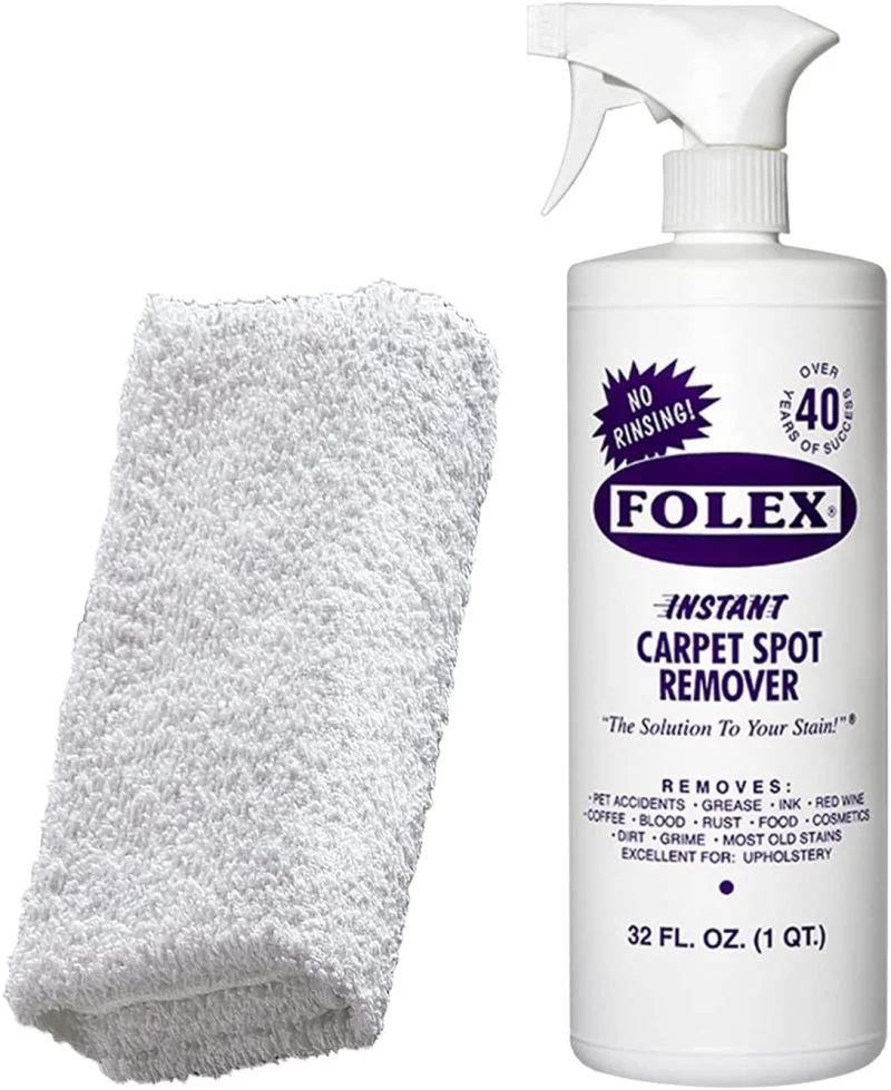 FOLEX Instant Carpet Spot Remover + Daley Mint Cloth, 32oz
