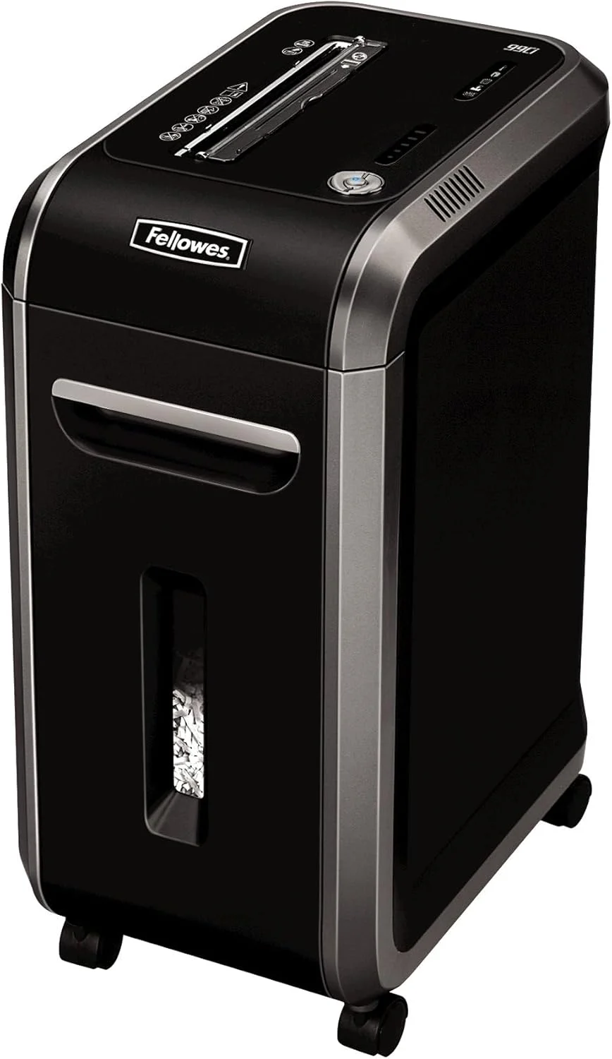 Fellowes Powershred 99Ci 18-Sheet 100% Jam-Proof Heavy Duty Crosscut Paper Shredder Machine for Office and Home, Black/Gray 3229904