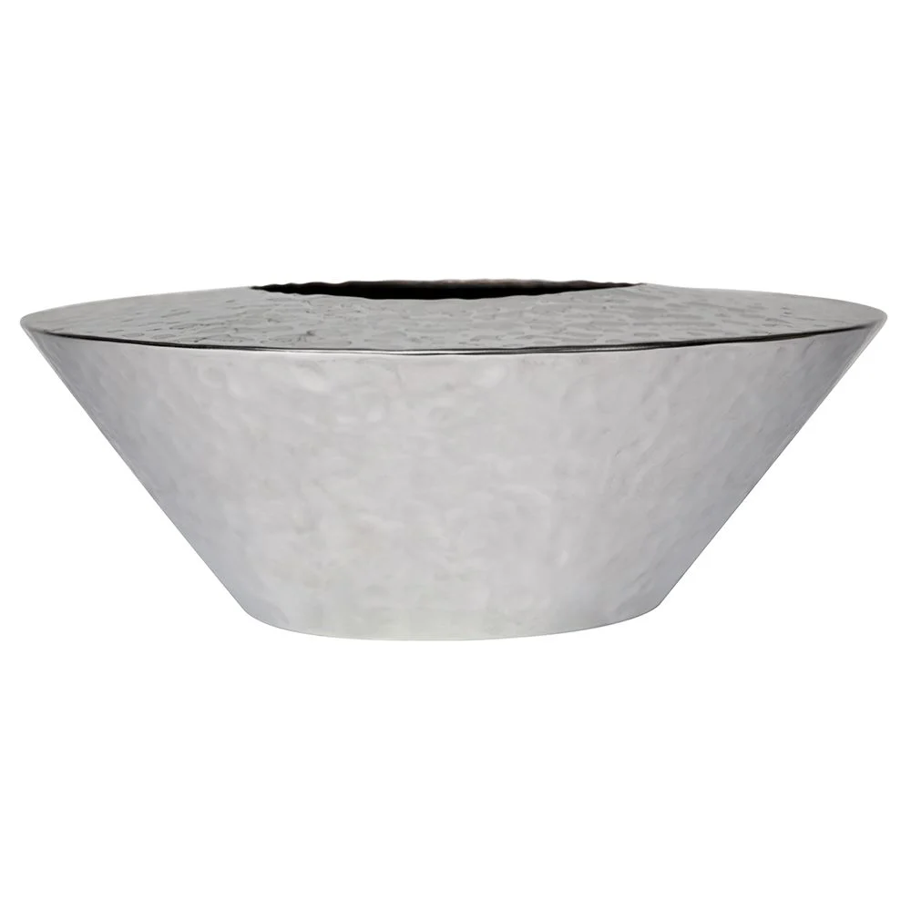 Fire By Design 30" Round Stainless Steel Fire Bowl With Hammered Texture/Clear Coat Finish