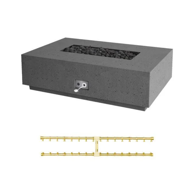Firegear Pro Series Sanctuary 1 56" Slate Rectangular Propane Gas Fire Table With Match Throw Ignition System