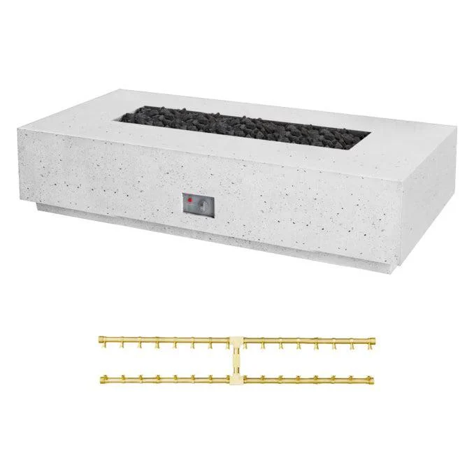 Firegear Pro Series Sanctuary 76 76" Arctic Rectangular Natural Gas Fire Table With Thermocouple Piloted Safety Ignition System
