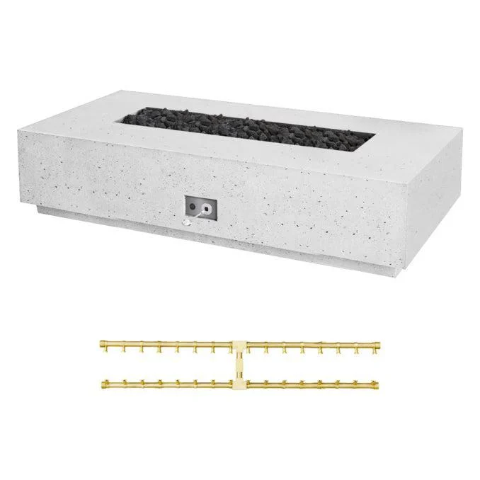 Firegear Pro Series Sanctuary 76 76" Arctic Rectangular Natural Gas Fire Table With Match Throw Ignition System
