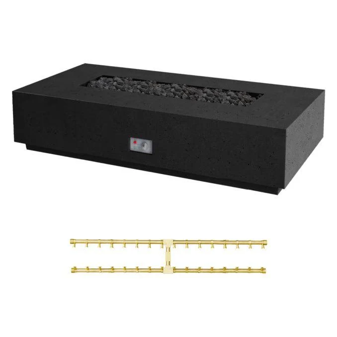 Firegear Pro Series Sanctuary 76 76" Raven Rectangular Natural Gas Fire Table With Thermocouple Piloted Safety Ignition System