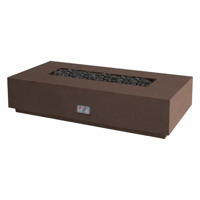Firegear Sanctuary 76 76" Chocolate Rectangular GFRC Fire Table Only