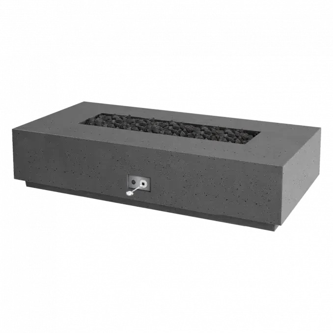 Firegear Sanctuary 76 76" Slate Rectangular Stainless Steel Natural Gas Fire Table With All Weather Electronic Ignition System