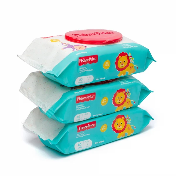 Fisher Price Baby Wipes Unscented, Hypoallergenic, Water Baby,  240 Wipes