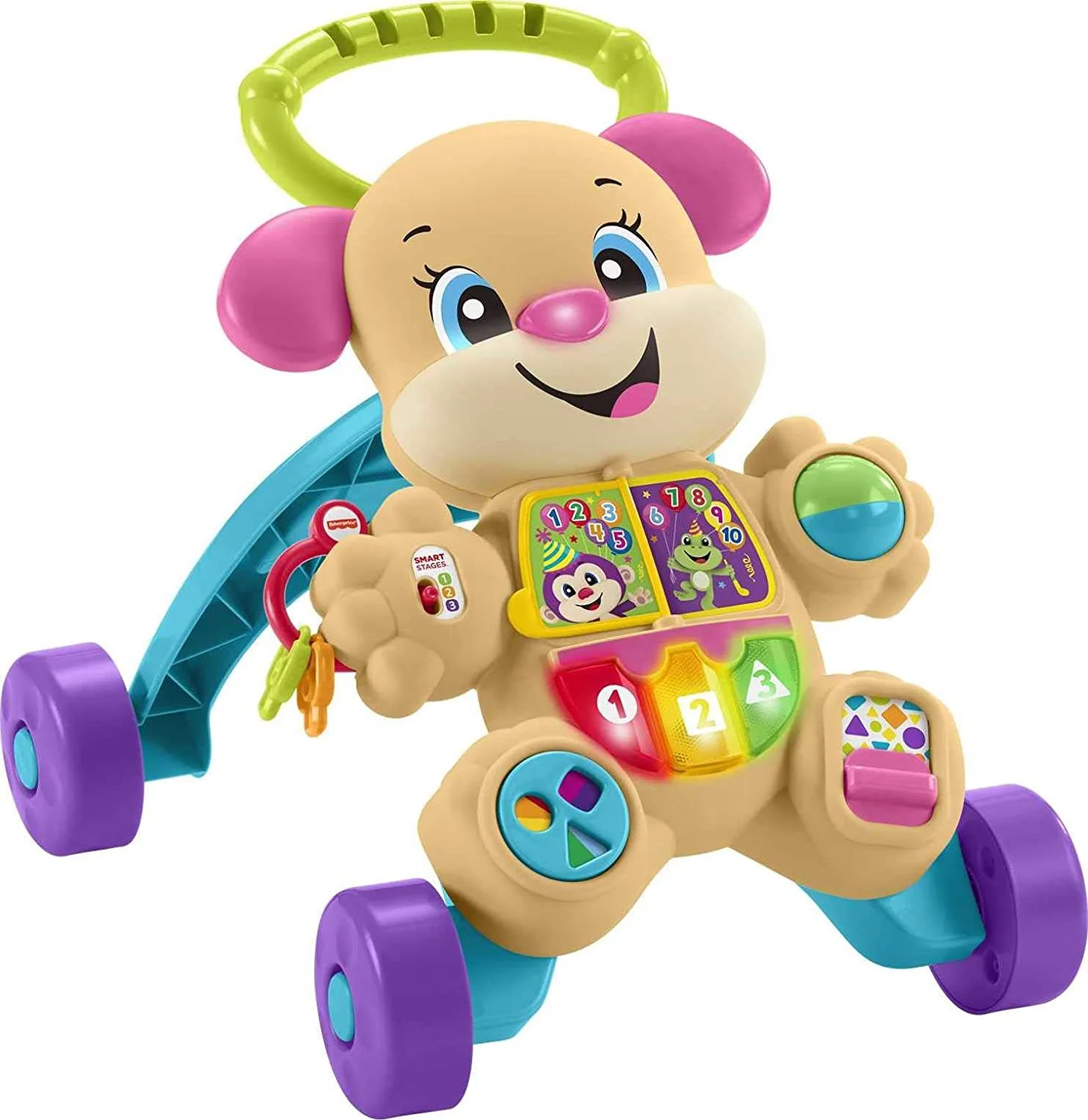Fisher-Price Laugh & Learn Smart Stages Learn with Sis Walker, Musical Walking Toy for Babies and Toddlers Ages 6 to 36 Months