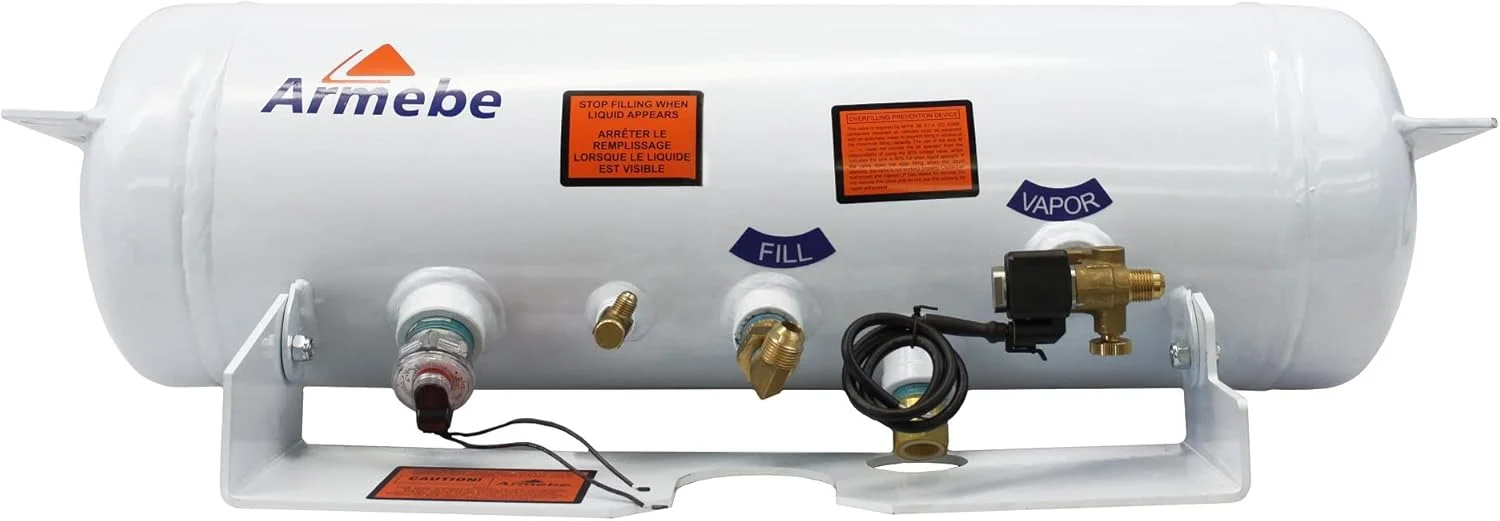 Flame King YSN-ASME5.9 5.9Gal ASME Tank w/ Remote Fill Bleeder Valves Steel Propane tank