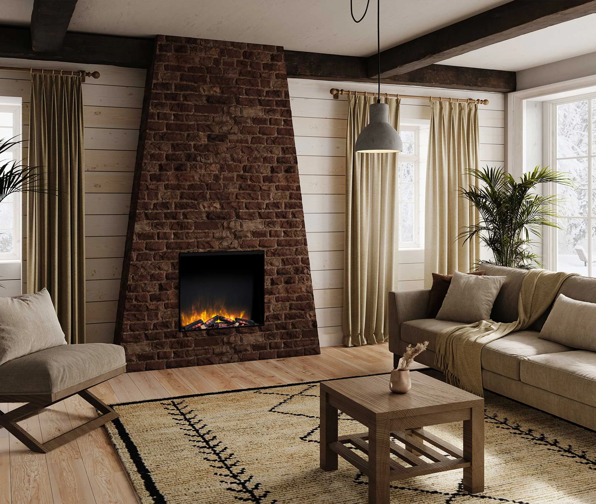 Flamerite Fires E-FX Slim Line 750T 30" Traditional Built-in Electric Fireplace
