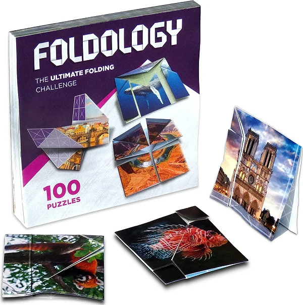 Foldology – The Origami Puzzle Game! Hands-On Brain Teasers for Teens & Adults