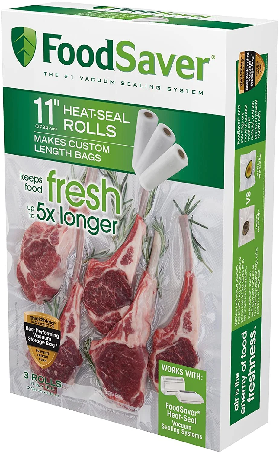 FoodSaver 11″ x 16′ Vacuum Seal Roll, 3 Pack